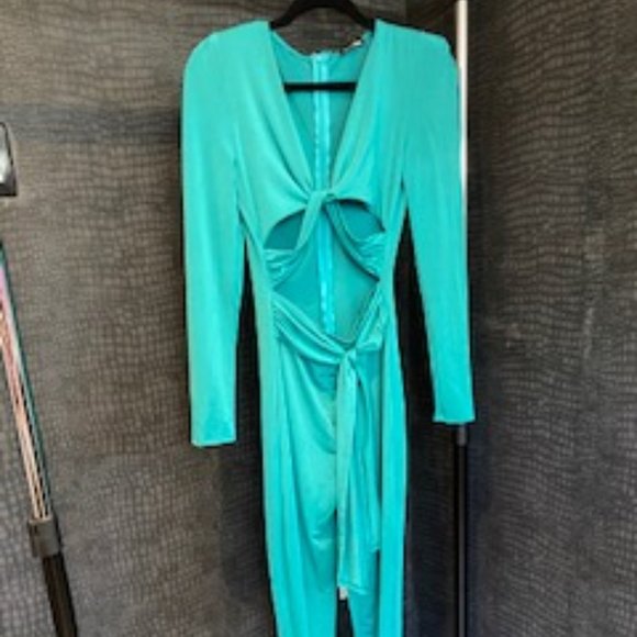 Long sleeve jumpsuit with front cut outs - Picture 1 of 2